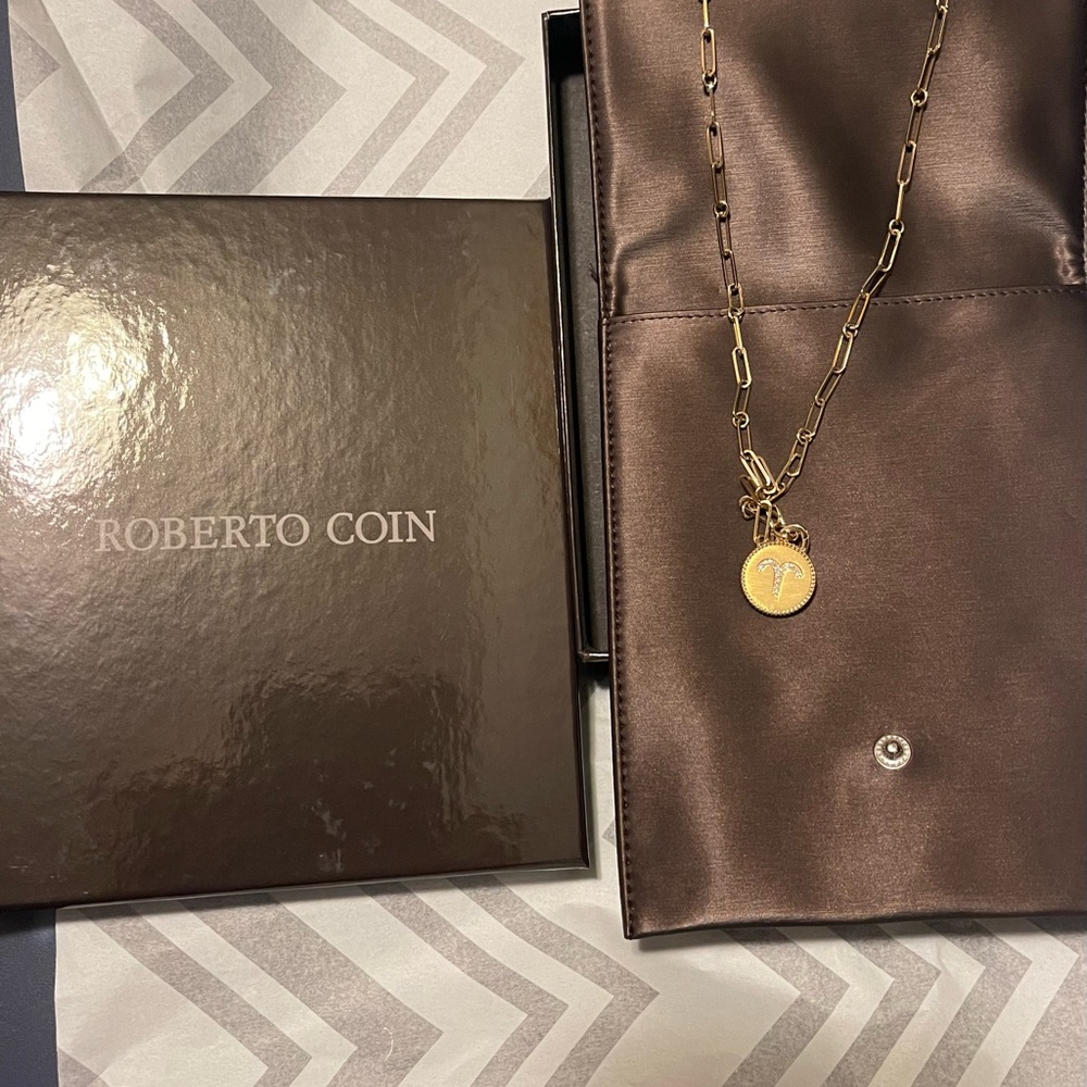 Roberto Coin 18k Aries Zodiac Necklace - Picture 9 of 11